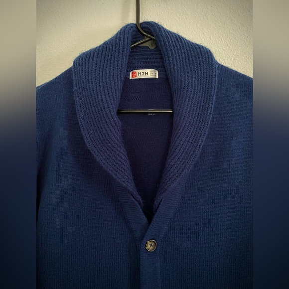 Blue 5-Button Cardigan - Picture 4 of 5